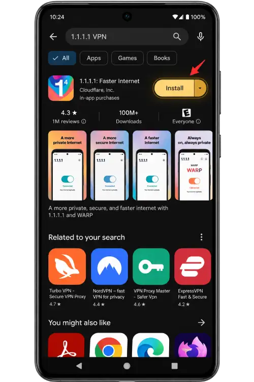 Illustrated app example: Find and install the app